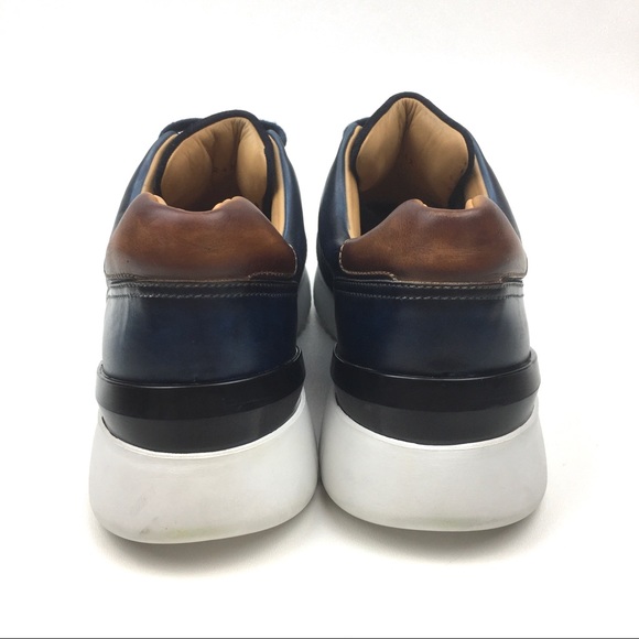 Magnanni leather sneaker trainer navy suede - Picture 6 of 8